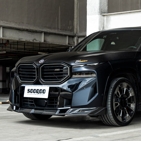 SOOQOO BMW XM G09 carbon fibre front lip detail