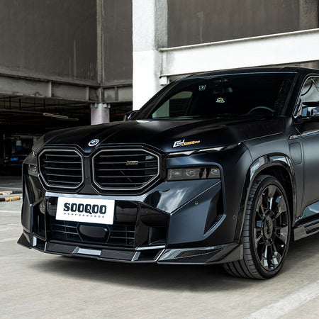 SOOQOO BMW XM G09 carbon fibre front lip detail
