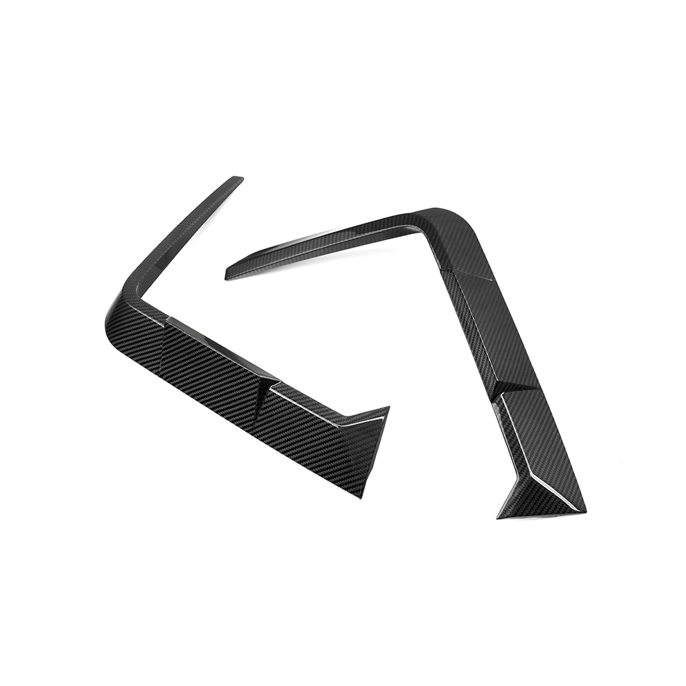 SOOQOO BMW XM G09 carbon fibre rear bumper inserts fitted