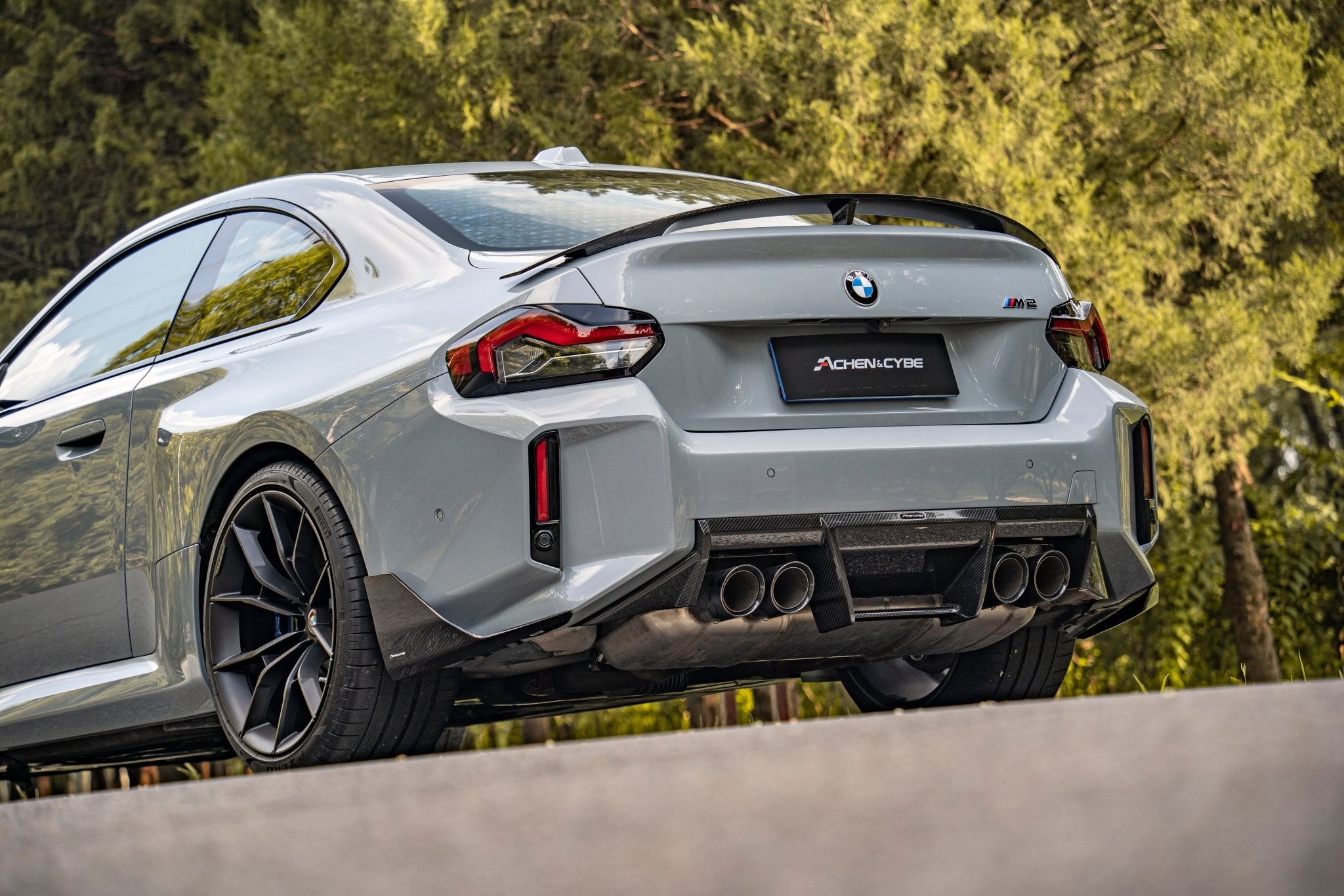 ACHEN CYBE - BMW M2 G87 DRY CARBON FIBER REAR SIDE WINGS - Aero Carbon UK