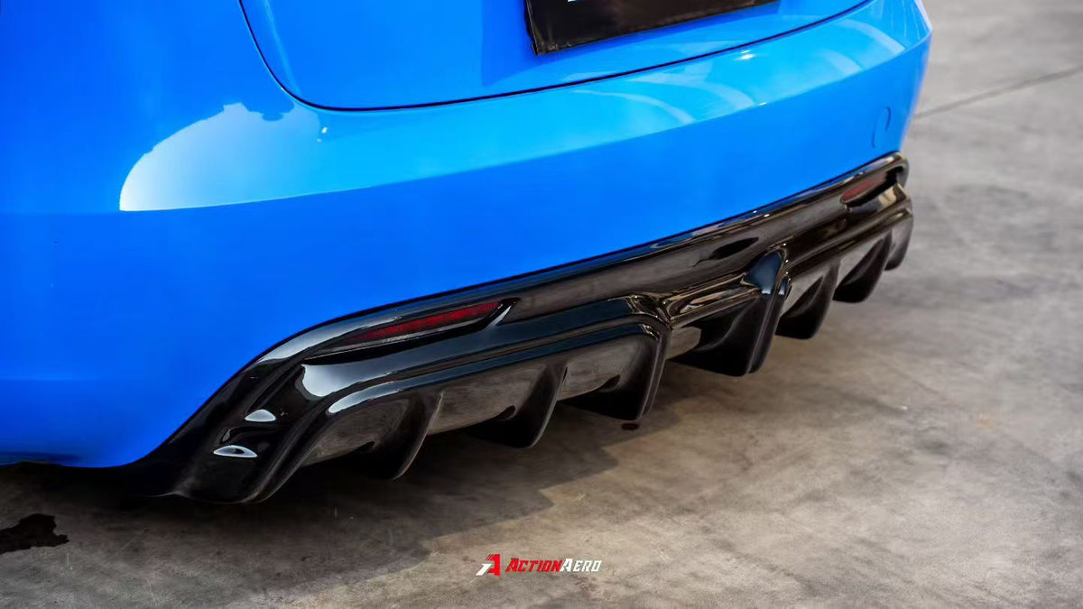 AE DESIGN - ACTION AERO TESLA MODEL 3 HIGHLAND 2024+ ABS REAR DIFFUSER - Aero Carbon UK