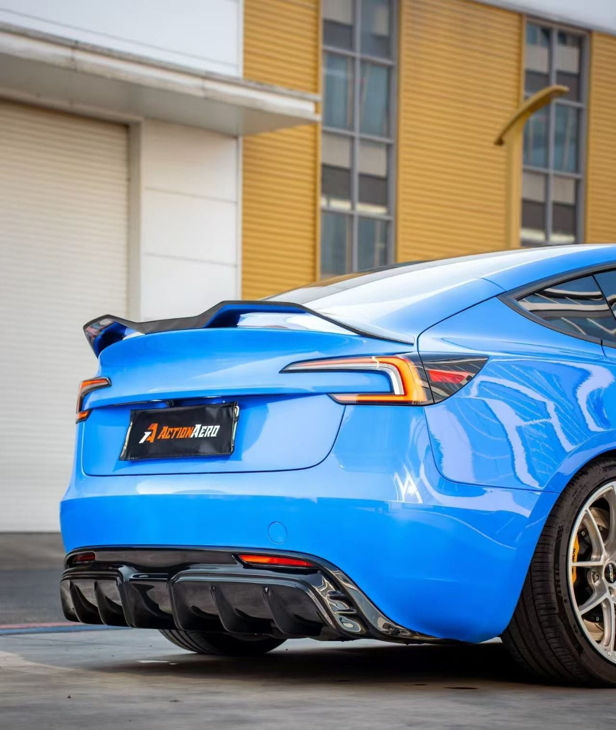 AE DESIGN - ACTION AERO TESLA MODEL 3 HIGHLAND 2024+ ABS REAR DIFFUSER - Aero Carbon UK