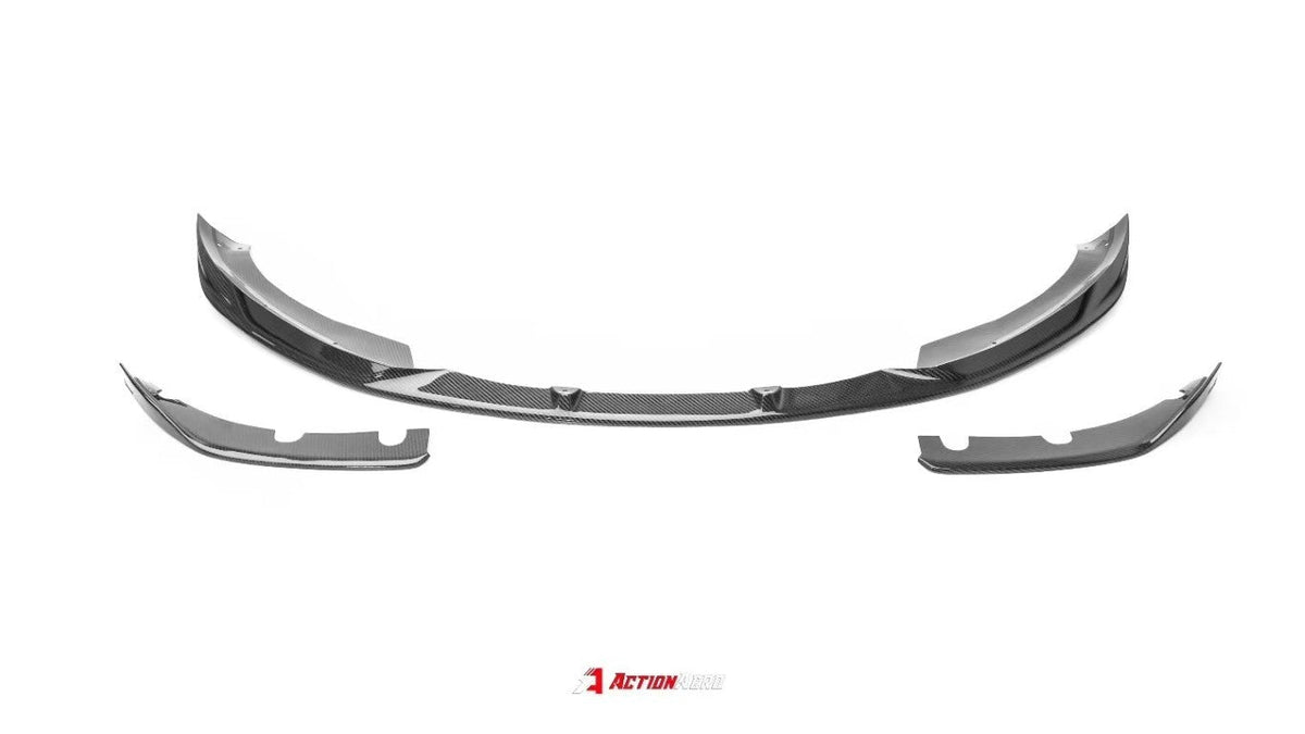 AE DESIGN - ACTION AERO TESLA MODEL 3 HIGHLAND 2024+ DRY CARBON FIBRE FRONT LIP & SPLITTER - Aero Carbon UK