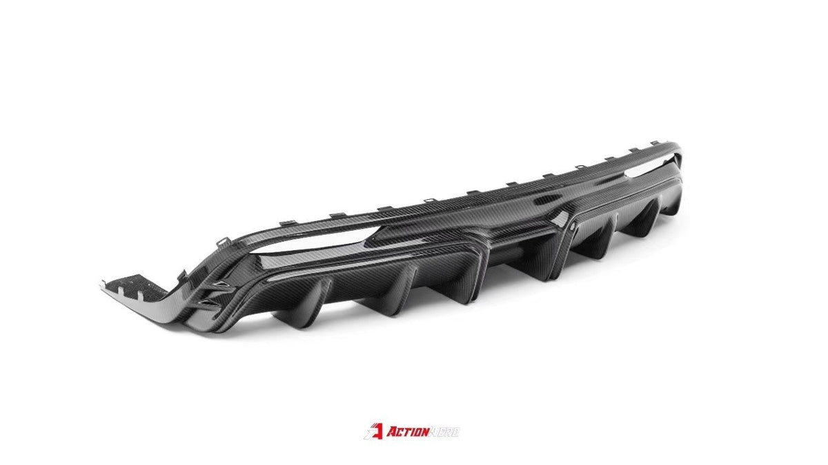 AE DESIGN - ACTION AERO TESLA MODEL 3 HIGHLAND 2024+ DRY CARBON FIBRE REAR DIFFUSER - Aero Carbon UK