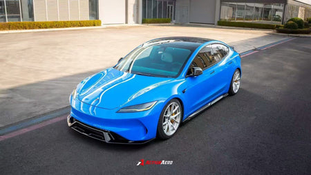 AE DESIGN - ACTION AERO TESLA MODEL 3 HIGHLAND / PERFORMANCE 2024+ ABS FRONT BUMPER & LIP - Aero Carbon UK