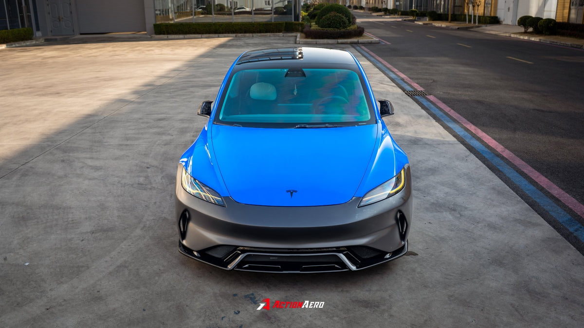 AE DESIGN - ACTION AERO TESLA MODEL 3 HIGHLAND / PERFORMANCE 2024+ ABS FRONT BUMPER & LIP - Aero Carbon UK