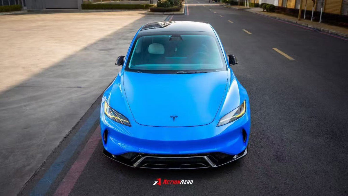 AE DESIGN - ACTION AERO TESLA MODEL 3 HIGHLAND / PERFORMANCE 2024+ ABS FRONT BUMPER & LIP - Aero Carbon UK