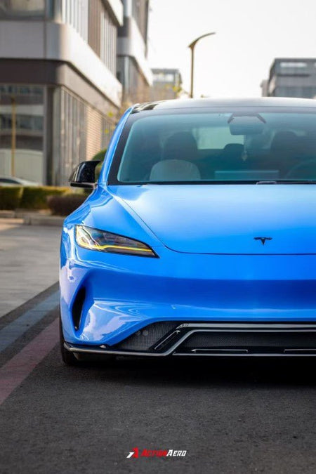 AE DESIGN - ACTION AERO TESLA MODEL 3 HIGHLAND / PERFORMANCE 2024+ ABS FRONT BUMPER & LIP - Aero Carbon UK