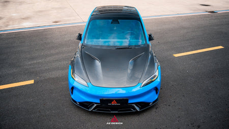 AE DESIGN - ACTION AERO TESLA MODEL 3 HIGHLAND / PERFORMANCE 2024+ CARBON FIBRE HOOD BONNET - Aero Carbon UK