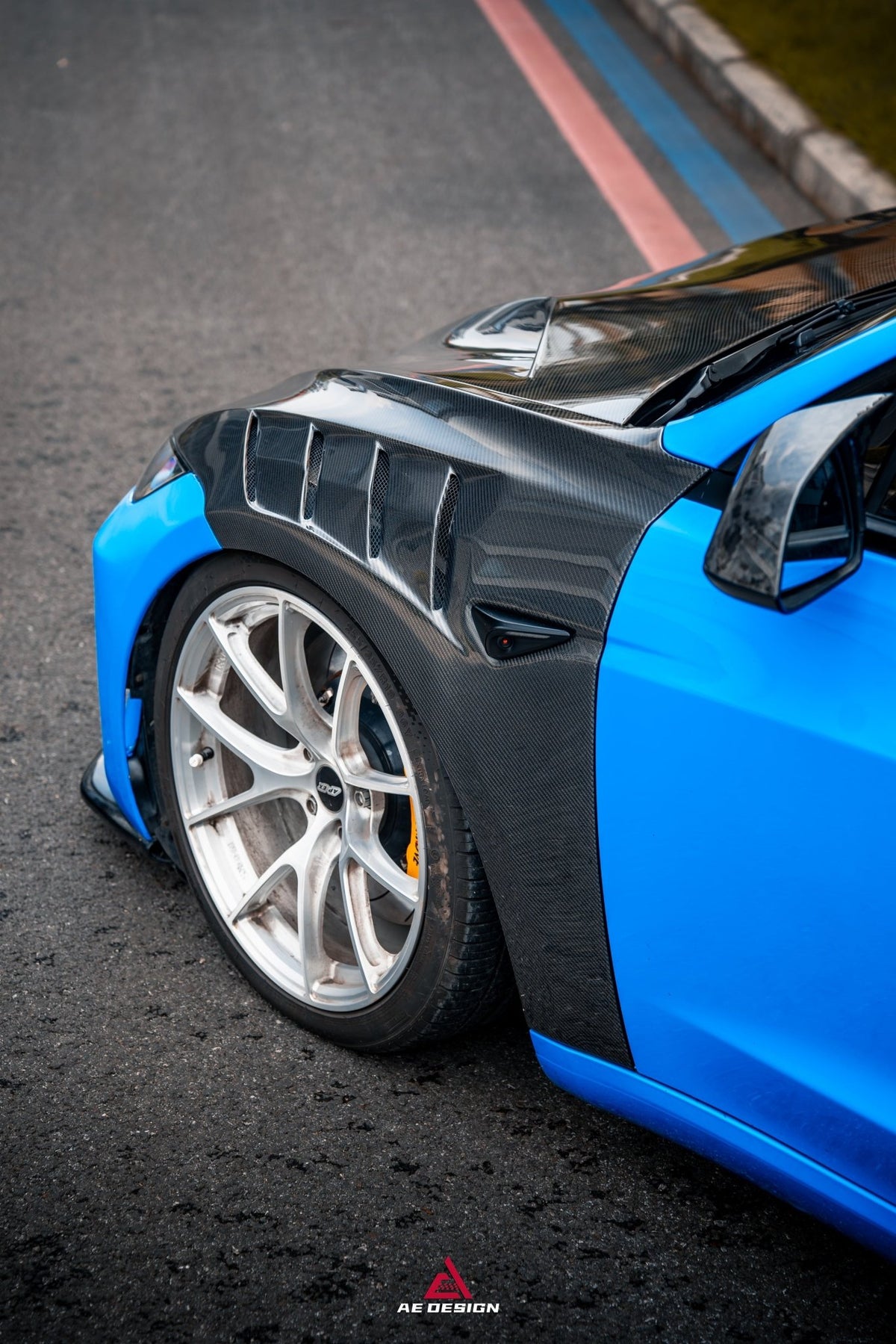 AE DESIGN - ACTION AERO TESLA MODEL 3 HIGHLAND / PERFORMANCE 2024+ CARBON FIBRE HOOD BONNET - Aero Carbon UK