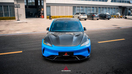 AE DESIGN - ACTION AERO TESLA MODEL 3 HIGHLAND / PERFORMANCE 2024+ CARBON FIBRE HOOD BONNET - Aero Carbon UK