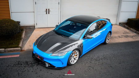 AE DESIGN - ACTION AERO TESLA MODEL 3 HIGHLAND / PERFORMANCE 2024+ CARBON FIBRE HOOD BONNET - Aero Carbon UK