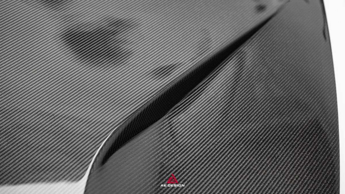 AE DESIGN - ACTION AERO TESLA MODEL 3 HIGHLAND / PERFORMANCE 2024+ CARBON FIBRE HOOD BONNET - Aero Carbon UK