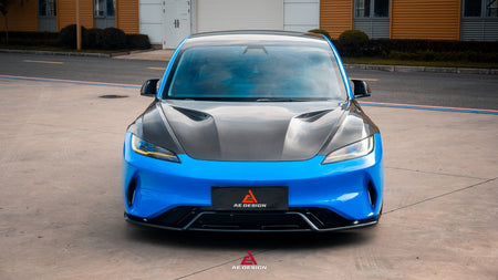 AE DESIGN - ACTION AERO TESLA MODEL 3 HIGHLAND / PERFORMANCE 2024+ CARBON FIBRE HOOD BONNET - Aero Carbon UK