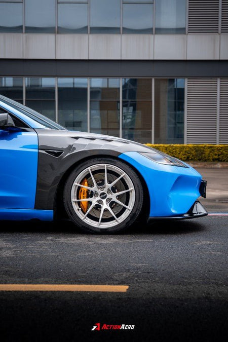 AE DESIGN - ACTION AERO TESLA MODEL 3 HIGHLAND / PERFORMANCE 2024+ DRY CARBON FIBRE FRONT FENDERS - Aero Carbon UK