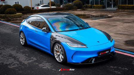 AE DESIGN - ACTION AERO TESLA MODEL 3 HIGHLAND / PERFORMANCE 2024+ DRY CARBON FIBRE FRONT FENDERS - Aero Carbon UK