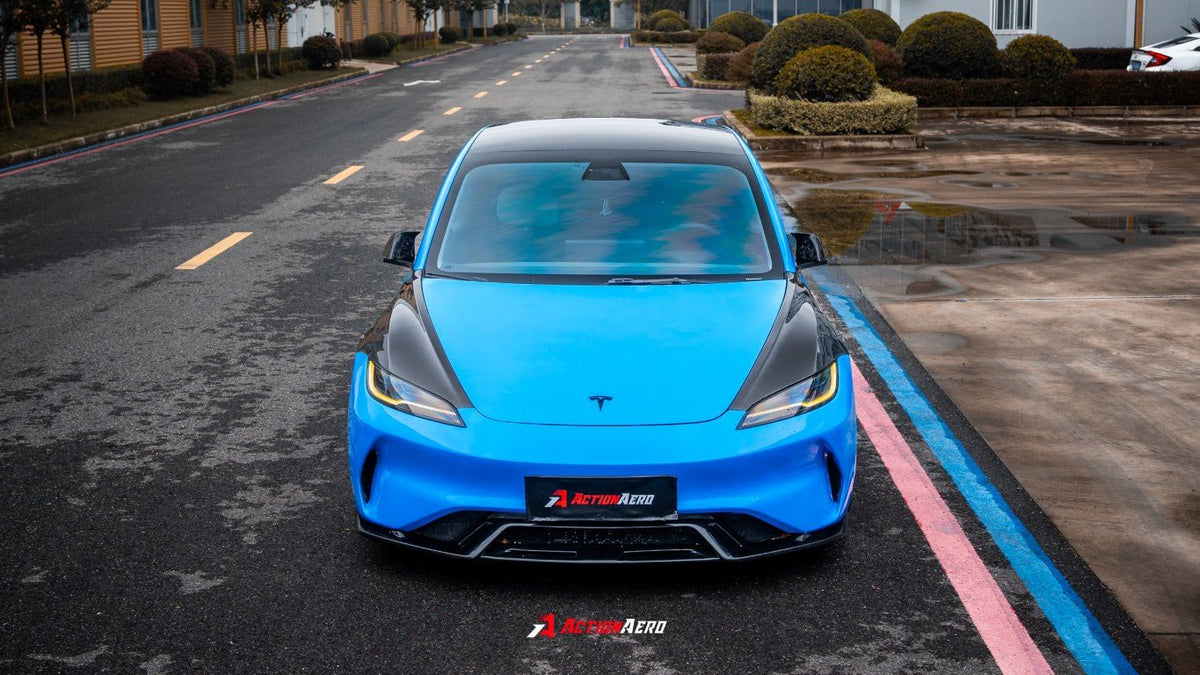 AE DESIGN - ACTION AERO TESLA MODEL 3 HIGHLAND / PERFORMANCE 2024+ DRY CARBON FIBRE FRONT FENDERS - Aero Carbon UK