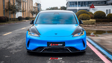AE DESIGN - ACTION AERO TESLA MODEL 3 HIGHLAND / PERFORMANCE 2024+ DRY CARBON FIBRE FRONT FENDERS - Aero Carbon UK