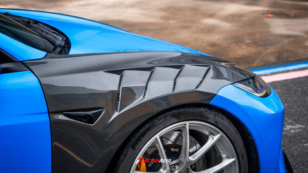 AE DESIGN - ACTION AERO TESLA MODEL 3 HIGHLAND / PERFORMANCE 2024+ DRY CARBON FIBRE FRONT FENDERS - Aero Carbon UK