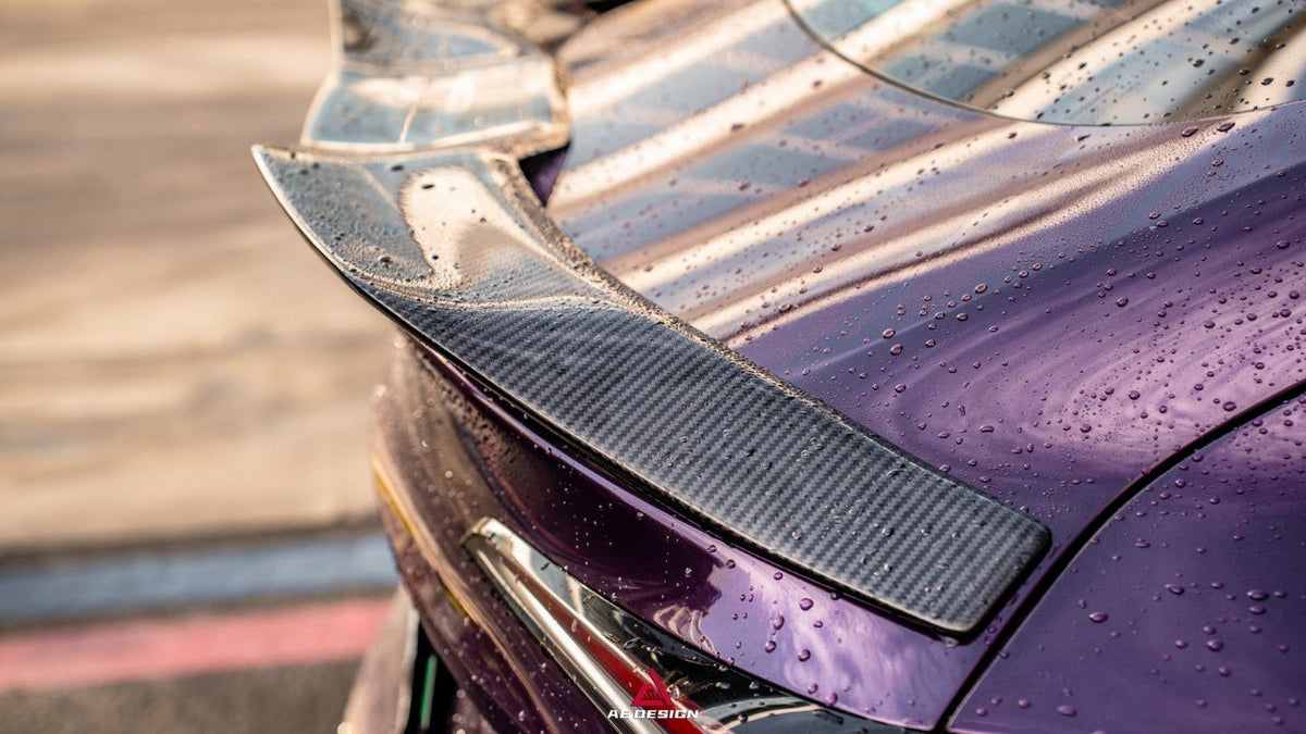AE DESIGN - ACTION AERO TESLA MODEL 3 HIGHLAND / PERFORMANCE 2024+ DRY CARBON FIBRE REAR LIP SPOILER - Aero Carbon UK