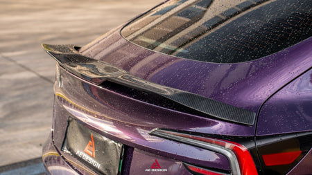 AE DESIGN - ACTION AERO TESLA MODEL 3 HIGHLAND / PERFORMANCE 2024+ DRY CARBON FIBRE REAR LIP SPOILER - Aero Carbon UK