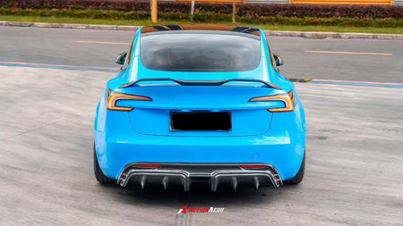 AE DESIGN - ACTION AERO TESLA MODEL 3 HIGHLAND / PERFORMANCE 2024+ DRY CARBON FIBRE REAR LIP SPOILER - Aero Carbon UK