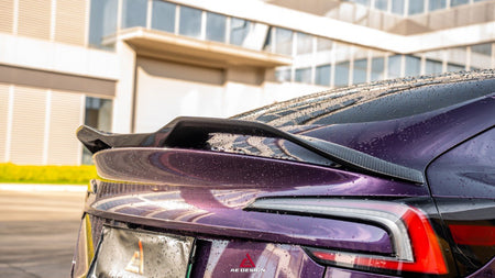 AE DESIGN - ACTION AERO TESLA MODEL 3 HIGHLAND / PERFORMANCE 2024+ DRY CARBON FIBRE REAR LIP SPOILER - Aero Carbon UK
