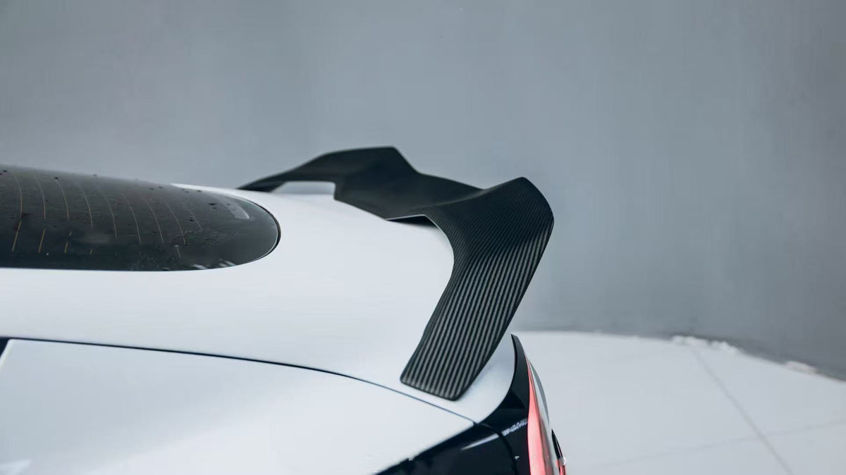 AE DESIGN - ACTION AERO TESLA MODEL 3 HIGHLAND / PERFORMANCE 2024+ DRY CARBON FIBRE REAR LIP SPOILER - Aero Carbon UK