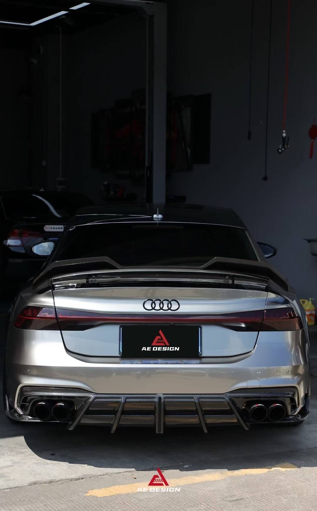 AE DESIGN - AUDI A7 S LINE / S7 C8 2019+ ART DRY CARBON FIBRE REAR SIDE WINGS - Aero Carbon UK