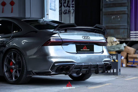 AE DESIGN - AUDI A7 S LINE / S7 C8 2019+ ART DRY CARBON FIBRE REAR SIDE WINGS - Aero Carbon UK