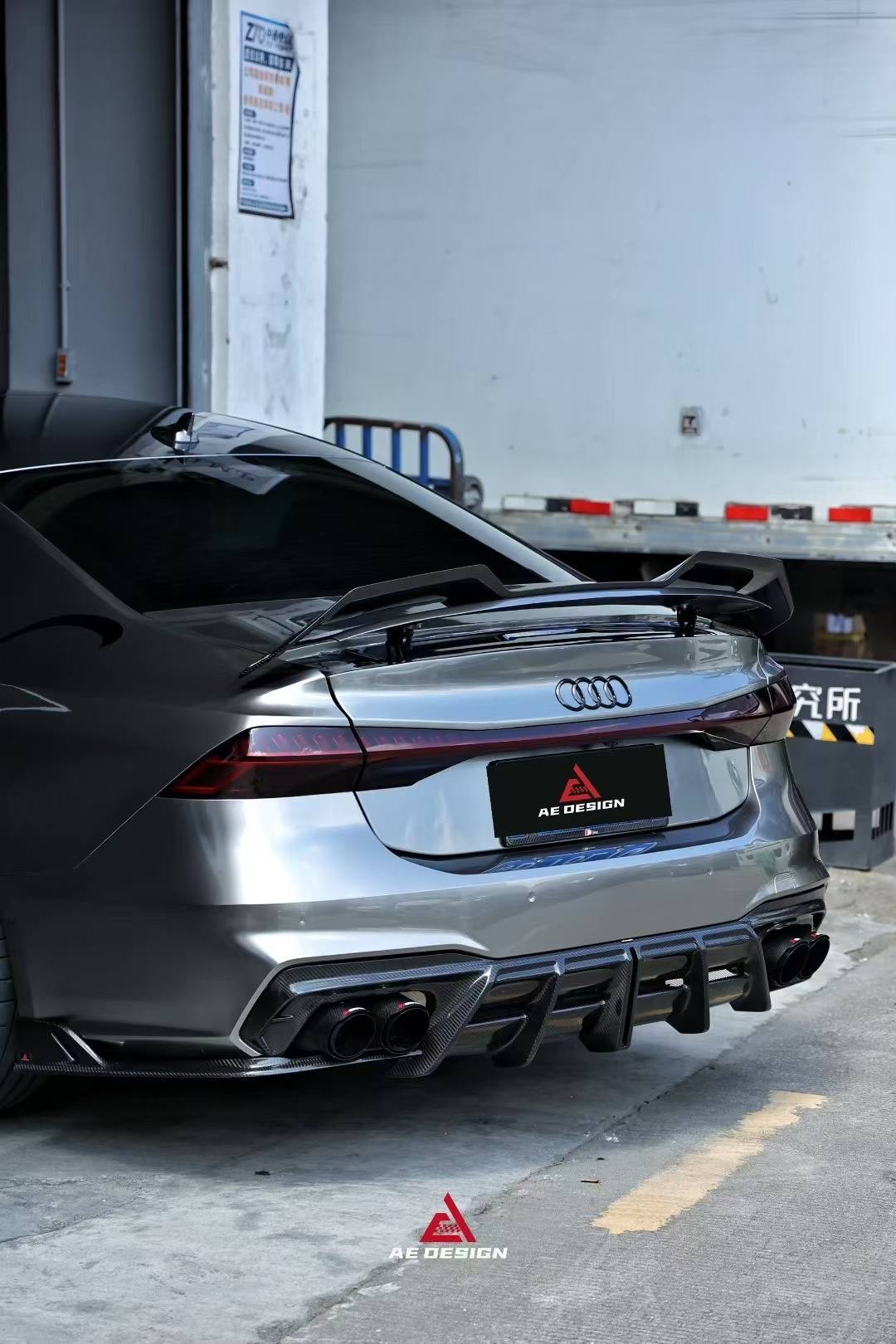 AE DESIGN - AUDI A7 S LINE / S7 C8 2019+ ART DRY CARBON FIBRE REAR SIDE WINGS - Aero Carbon UK