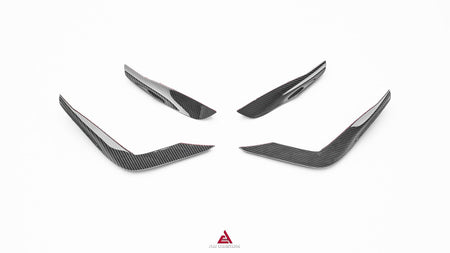 AE DESIGN - AUDI A7 S LINE / S7 C8 2019+ ART V2 DRY CARBON FIBRE FRONT CANARDS - Aero Carbon UK