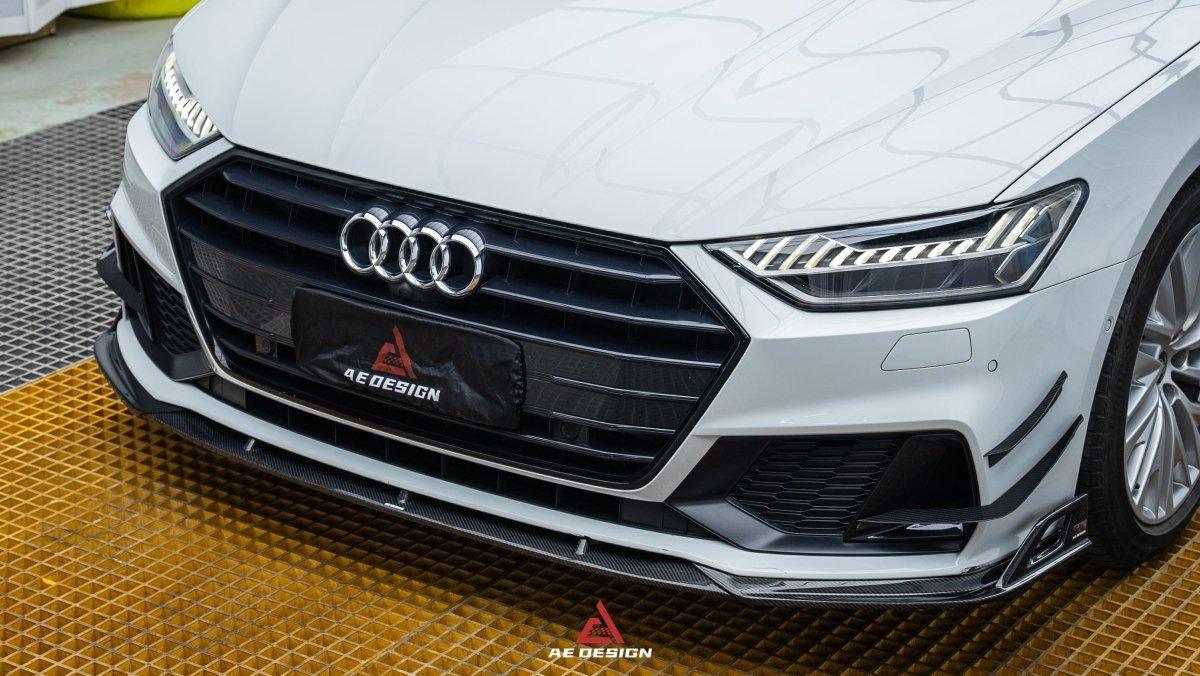 AE DESIGN - AUDI A7 S LINE / S7 C8 2019+ CARBON FIBRE FRONT CANARDS - Aero Carbon UK