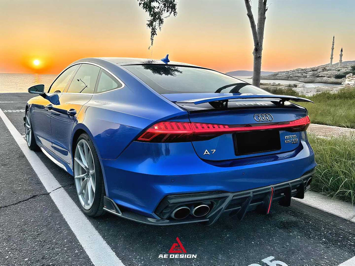 AE DESIGN - AUDI A7 / S7 C8 2018+ CARBON FIBER REAR DIFFUSER - Aero Carbon UK