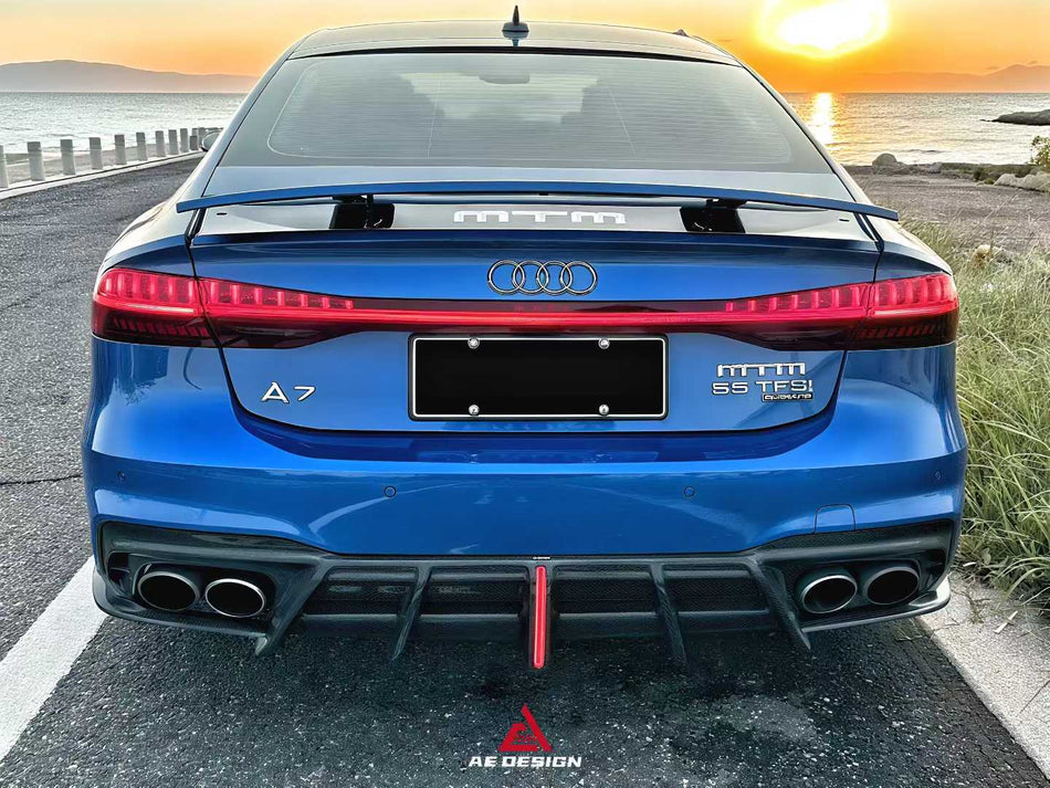 AE DESIGN - AUDI A7 / S7 C8 2018+ CARBON FIBER REAR DIFFUSER - Aero Carbon UK