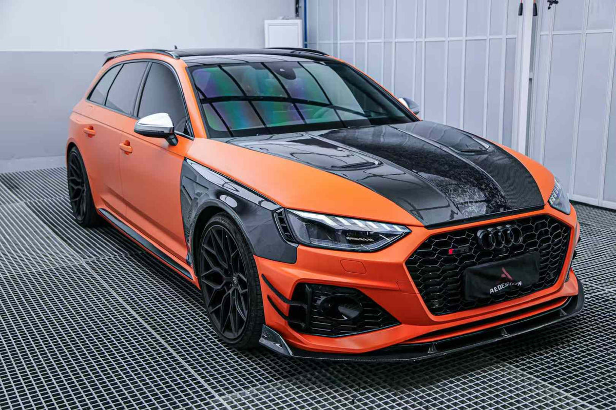 AE DESIGN - AUDI RS4 B9 / B9.5 CARBON FIBRE SIDE FENDERS / WINGS - Aero Carbon UK