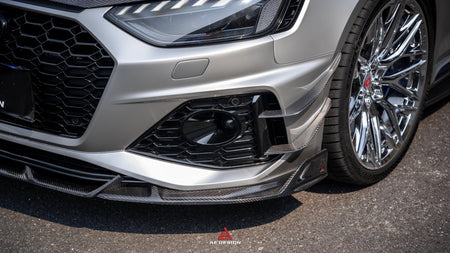 AE DESIGN - AUDI RS4 B9.5 DRY CARBON FIBER FRONT CANARDS V2 - Aero Carbon UK