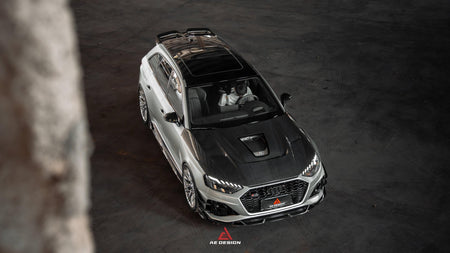 AE DESIGN - AUDI RS4 B9.5 DRY CARBON FIBER FRONT HOOD BONNET V2 - Aero Carbon UK