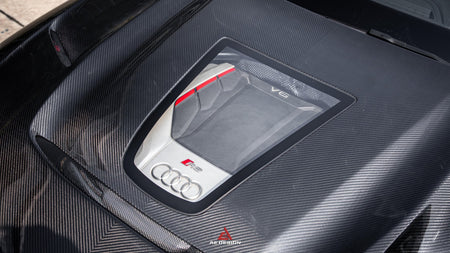 AE DESIGN - AUDI RS4 B9.5 DRY CARBON FIBER FRONT HOOD BONNET V2 - Aero Carbon UK