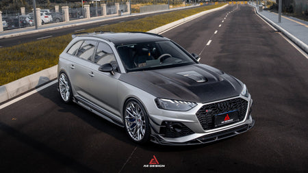 AE DESIGN - AUDI RS4 B9.5 DRY CARBON FIBER FRONT HOOD BONNET V2 - Aero Carbon UK