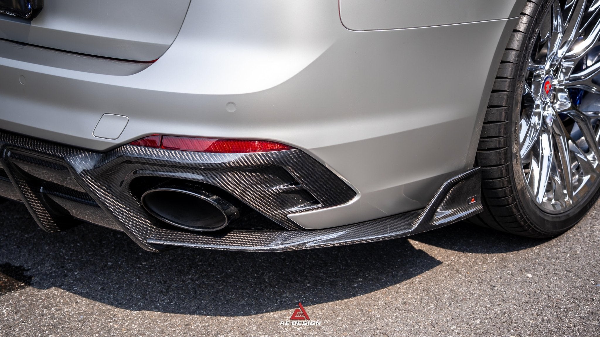 AE DESIGN - AUDI RS4 B9.5 DRY CARBON FIBER REAR DIFFUSER V2 - Aero Carbon UK
