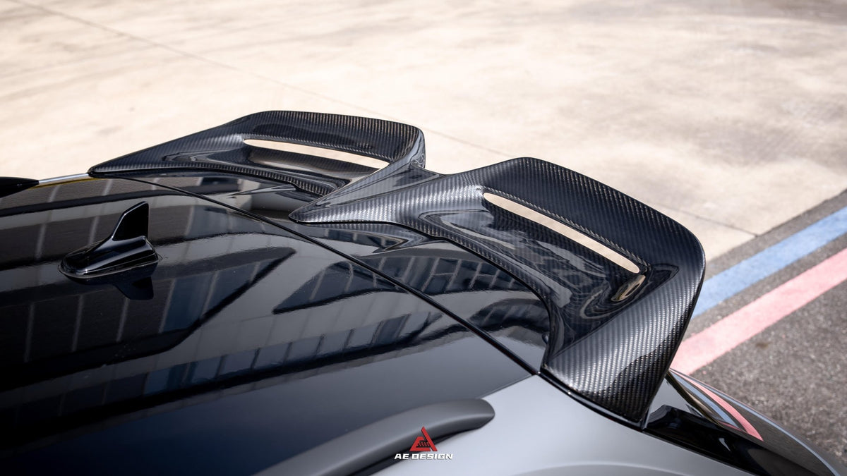 AE DESIGN - AUDI RS4 B9.5 DRY CARBON FIBER REAR ROOF SPOILER V2 - Aero Carbon UK