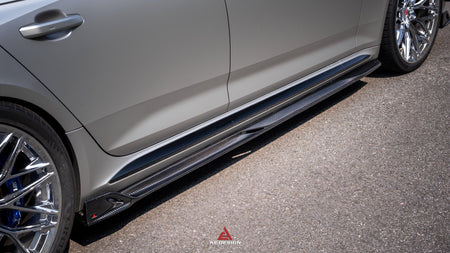 AE DESIGN - AUDI RS4 B9.5 DRY CARBON FIBER SIDE SKIRTS - Aero Carbon UK