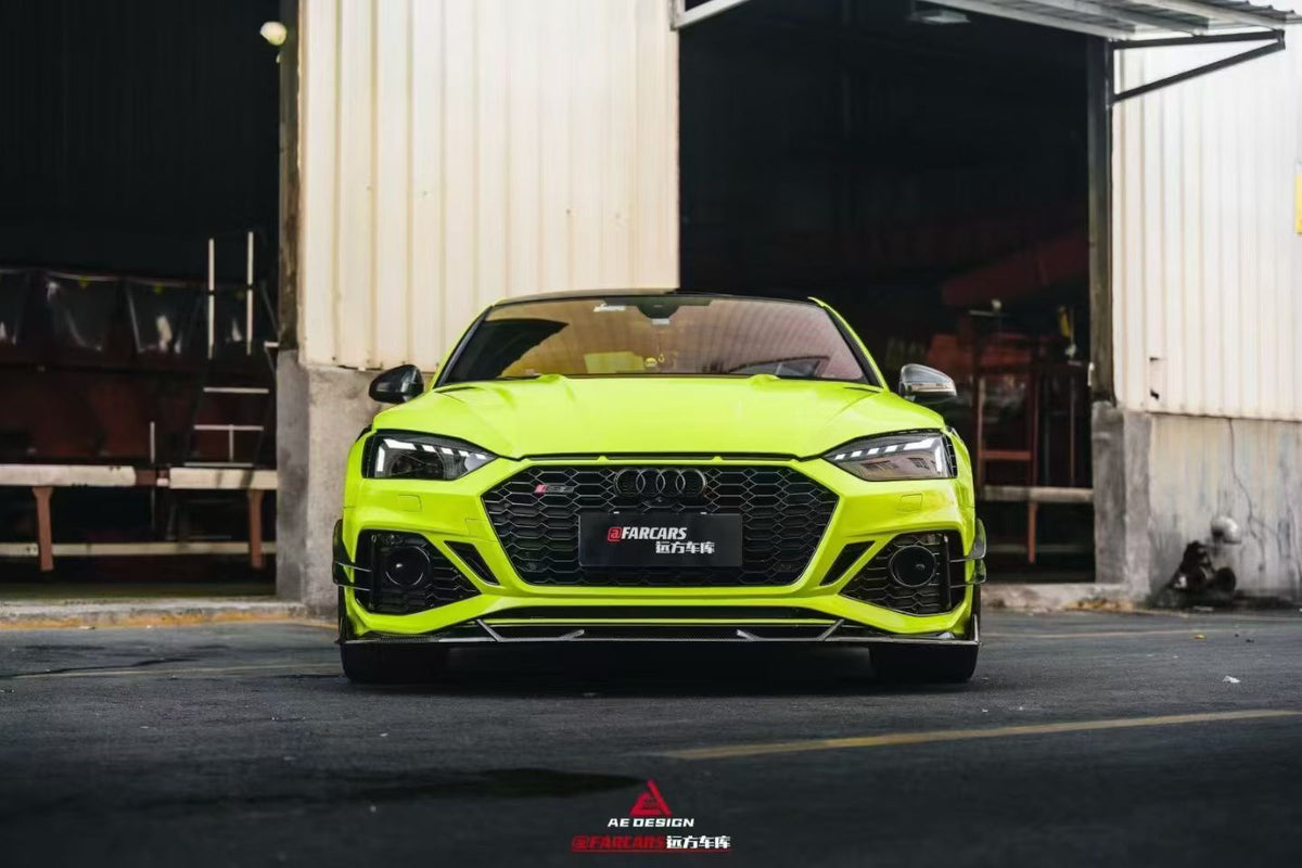 AE DESIGN - AUDI RS5 B9.5 DRY CARBON FIBER FRONT LIP V2 - Aero Carbon UK