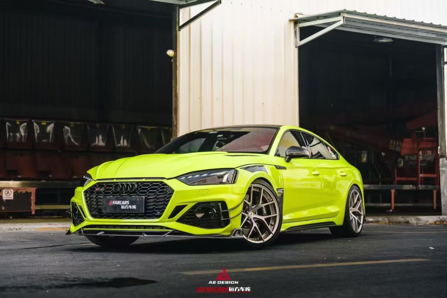 AE DESIGN - AUDI RS5 B9.5 DRY CARBON FIBER FRONT LIP V2 - Aero Carbon UK