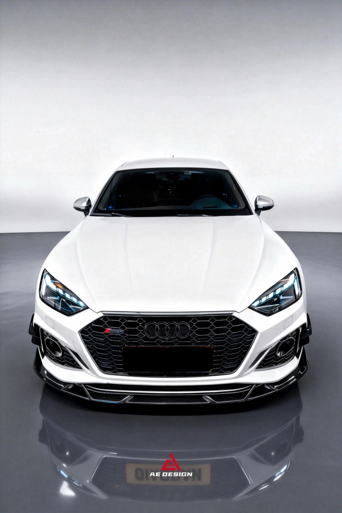 AE DESIGN - AUDI RS5 B9.5 DRY CARBON FIBER FRONT LIP V2 - Aero Carbon UK