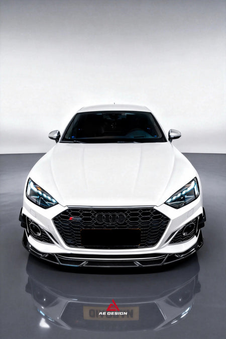 AE DESIGN - AUDI RS5 B9.5 DRY CARBON FIBER FRONT LIP V2 - Aero Carbon UK
