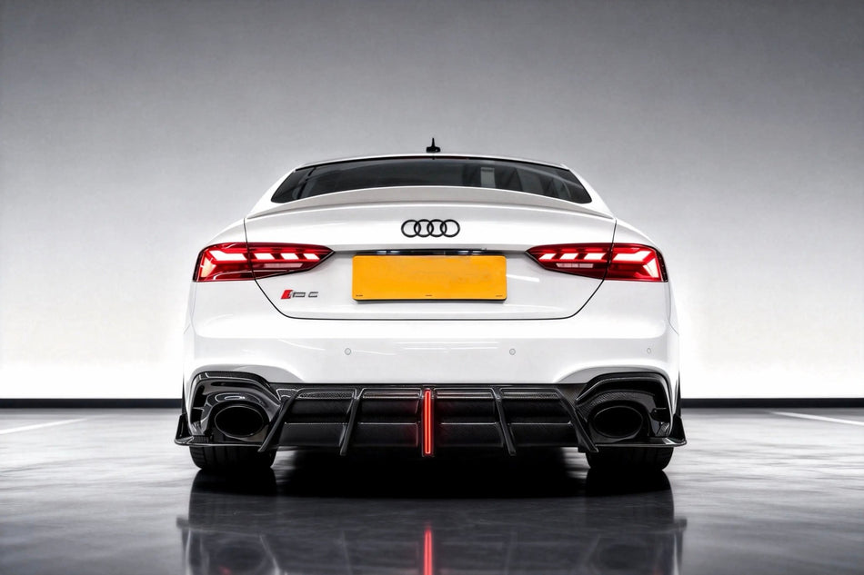 AE DESIGN - AUDI RS5 B9.5 DRY CARBON FIBER REAR LED DIFFUSER V2 - Aero Carbon UK