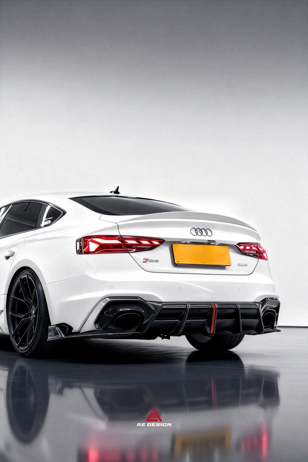 AE DESIGN - AUDI RS5 B9.5 DRY CARBON FIBER REAR LED DIFFUSER V2 - Aero Carbon UK