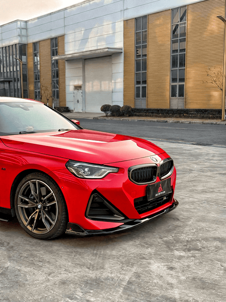AE DESIGN - BMW 2 SERIES G42 GLOSS BLACK ABS FRONT LIP - Aero Carbon UK